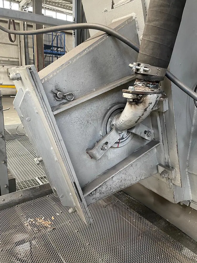Ansicht eines Schleuderrads - Modernisierung & Retrofit einer Rump Strahlanlage